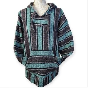 Vintage 90's Surfer Hippie Grunge Classic Baja Hoodie Size XL